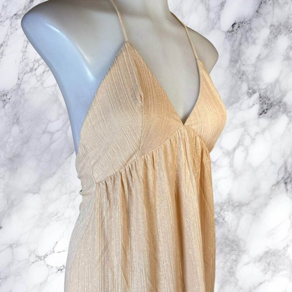 Superdown Margo Halter Shift Dress - Champagne - Picture 5 of 9